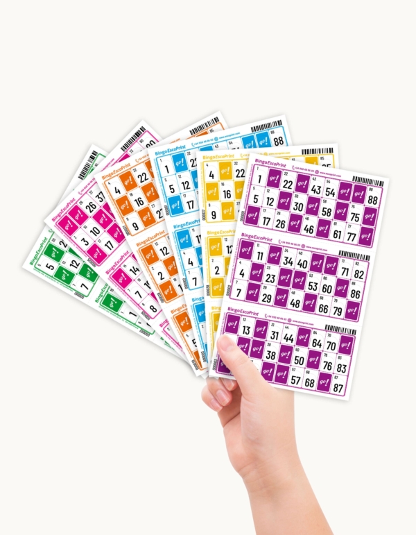 cartones de bingo troquelados
