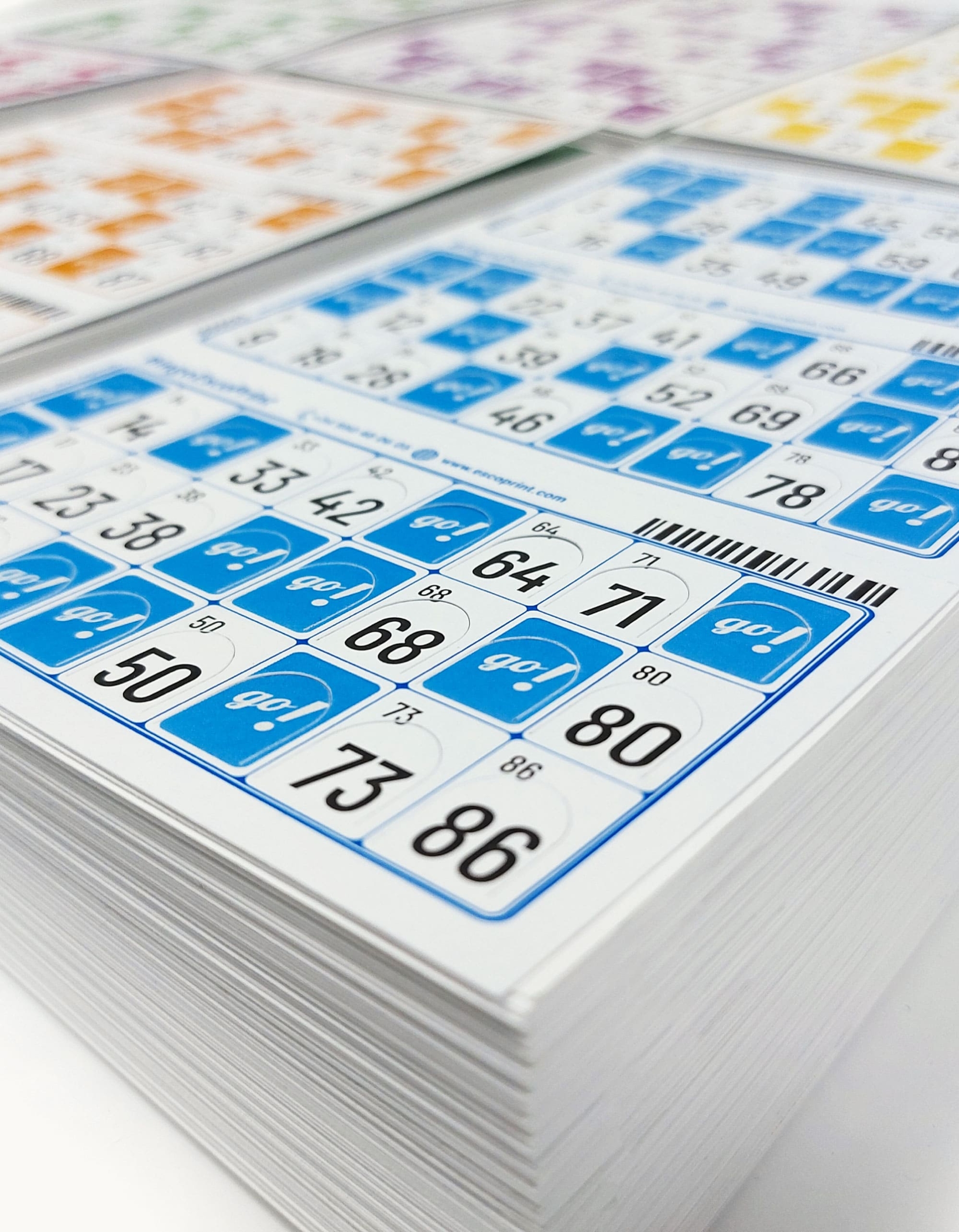 cartones de bingo troquelados