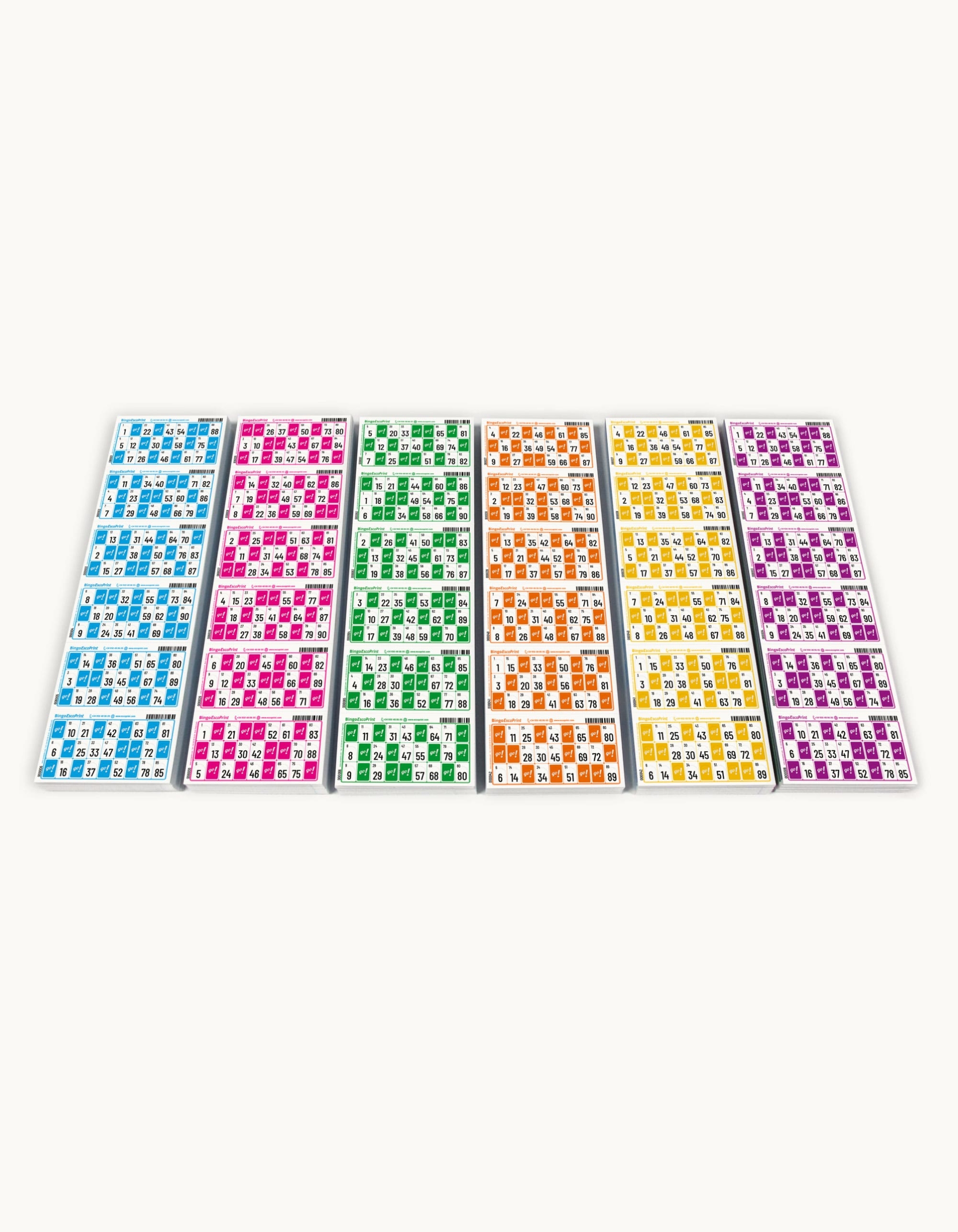 cartones de bingo troquelados