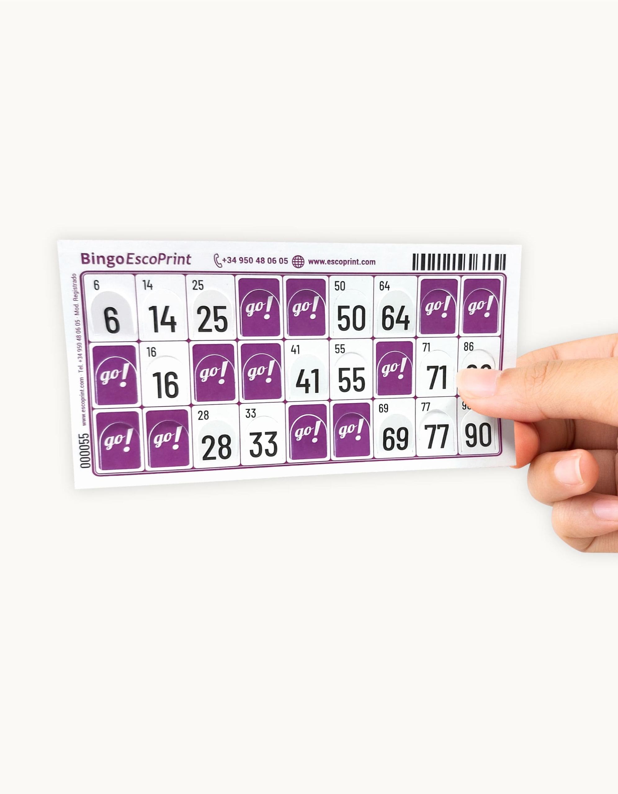 cartones de bingo troquelados