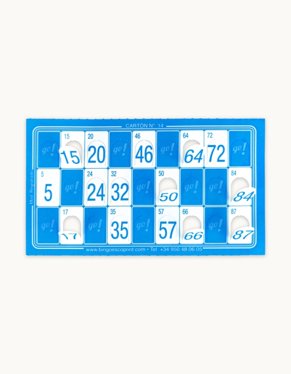 960 cartones de bingo troquelados