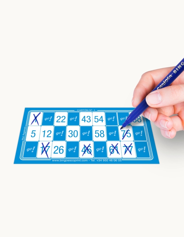 cartones de bingo sin troquelar