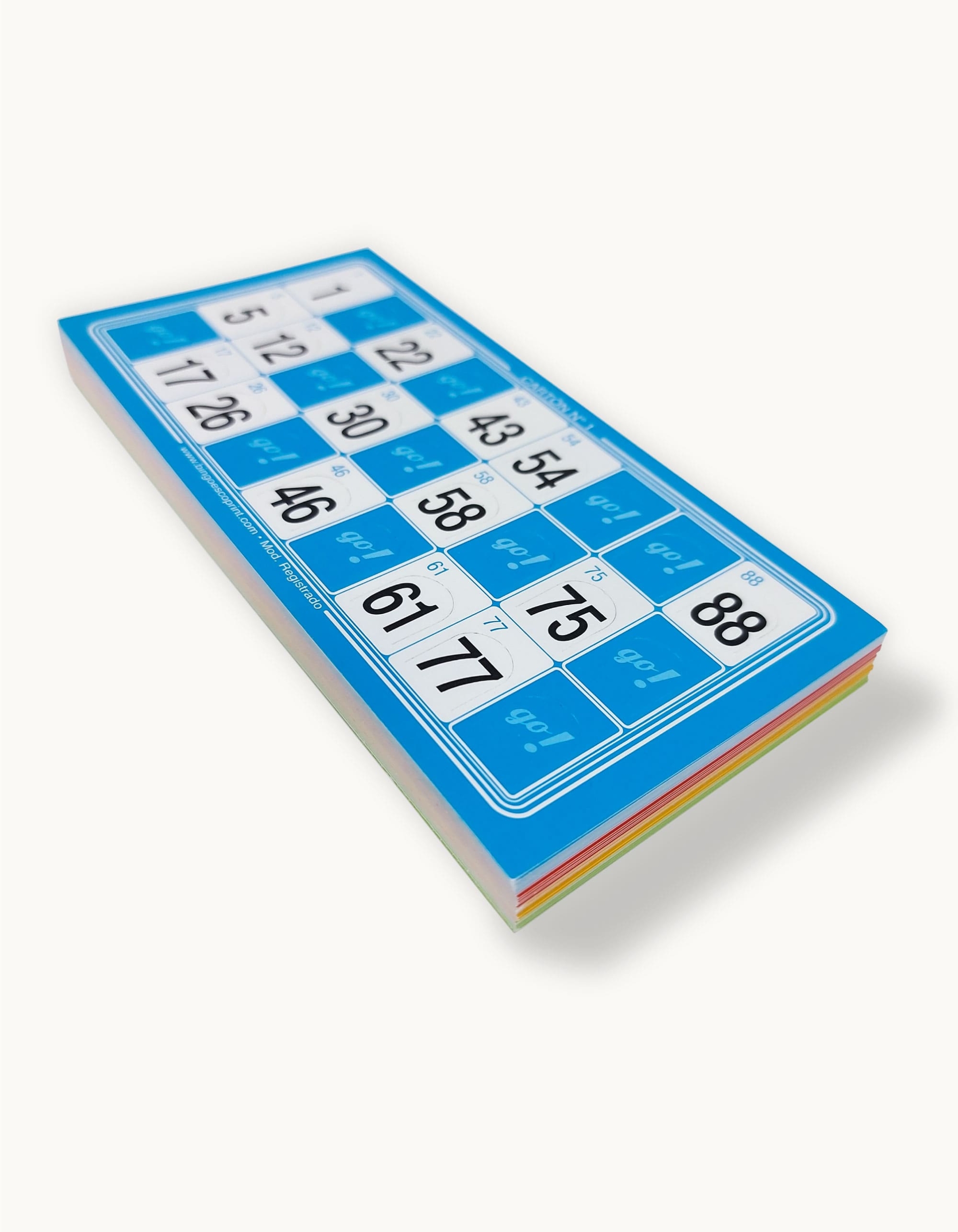 cartones de bingo troquelados Grandes cartones de bingo troquelados Grandes