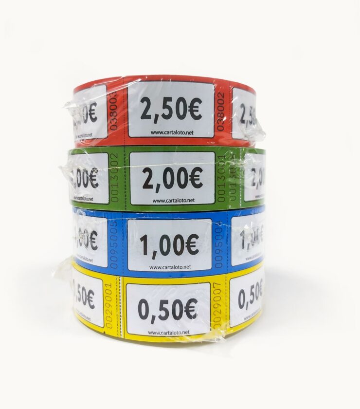 Rollo de 1000 tickets de barra anónimos