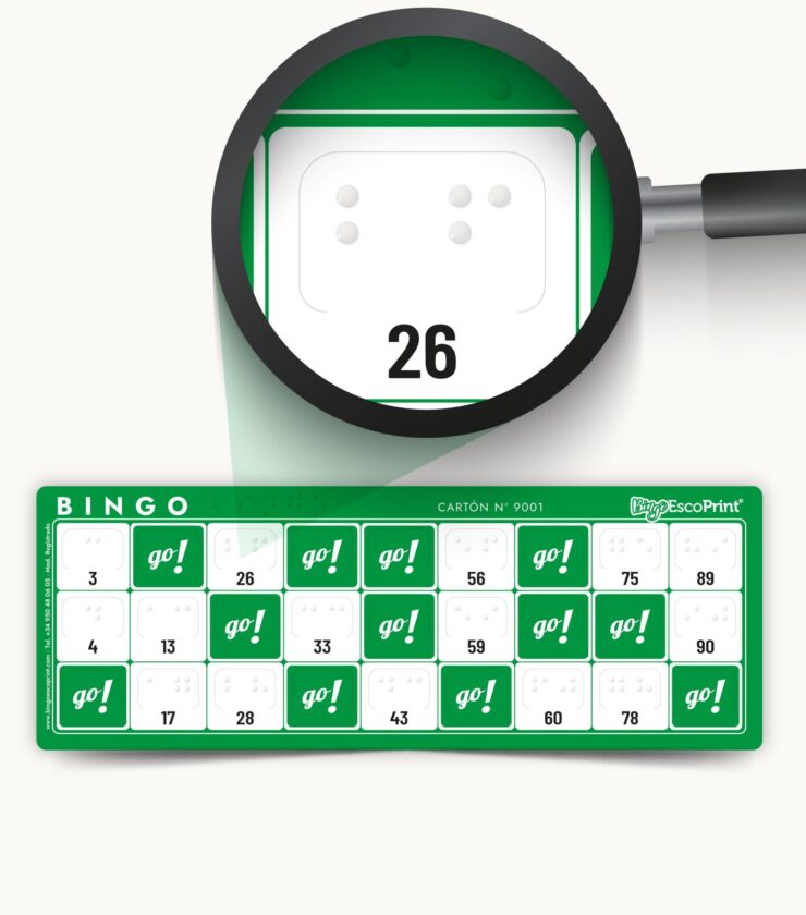 CARTONES DE BINGO PARA CIEGOS